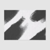 Black Waterverf Streaks Abstract Tissuepapier (Voorkant)