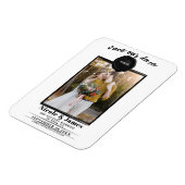 Black Wax Seal Foto Bruiloft Save the Date Magneet (Linkerzijde)