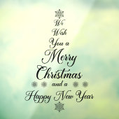 Black we wensen u een prettig kerstvenster. raamsticker (Vel 3)
