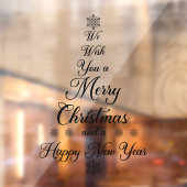 Black we wensen u een prettig kerstvenster. raamsticker (Vel 2)