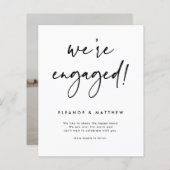 Black We zijn 'Engaged Verloving Announcement' (Voorkant / Achterkant)