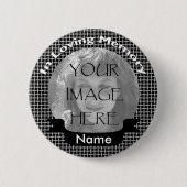 Black Weave Photo Memorial Button (Voorkant)
