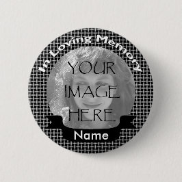 Black Weave Photo Memorial Button