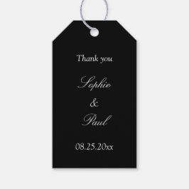 Black Weddenschap Favor Dank je cadeauLabels