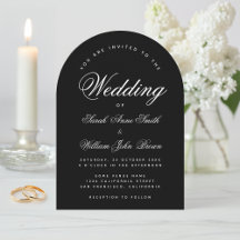 Black Wedding Arch Eenvoudige kalligrafie Modern