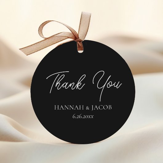 Black Wedding Bedankt voor de Sticker Bedankjes Labels