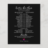 Black Wedding Bridal tijdlijn Volgorde gebeurtenis (Achterkant)