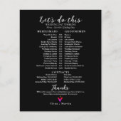 Black Wedding Bridal tijdlijn Volgorde gebeurtenis (Voorkant)