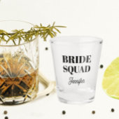 Black Wedding Bride Squad Personalized Shot Glas
