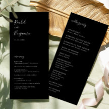 Black Wedding Ceremony Script Programma Elegant