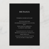 Black Wedding Details Enclosure Kaart (Voorkant)