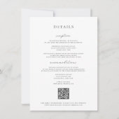 Black Wedding Details Kaart (Voorkant)