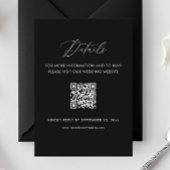 Black Wedding Details Website QR Code Informatiekaartje