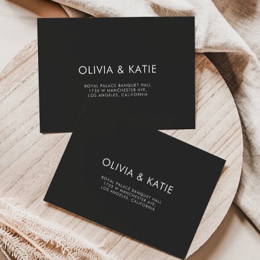 Black Wedding Envelope Adres Sjabloon