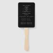 Black Wedding Fan/Program Handwaaier (Achterkant)