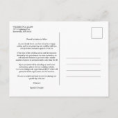 Black Wedding Fancy Ornament Frame Flowers Photo Aankondigingskaart (Achterkant)