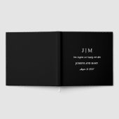 Black Wedding Guest Book met tekst Gastenboek (Volledig)