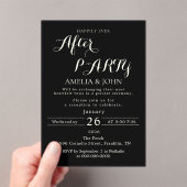 Black wedding invitation acryl uitnodigingen (Insitu (Draagbaar))