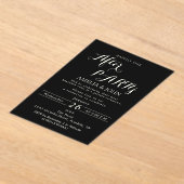 Black wedding invitation acryl uitnodigingen (Laagn)