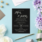 Black wedding invitation acryl uitnodigingen (Insitu (Huwelijk))