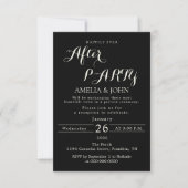 Black wedding invitation bedankkaart (Voorkant)