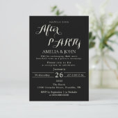 Black wedding invitation bedankkaart (Staand voorkant)