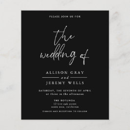 Black Wedding Invitation Flyer