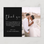 Black Wedding Minimalist dank u kaarten (Voorkant)