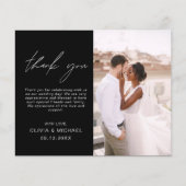 Black Wedding Minimalist dank u kaarten (Voorkant)