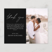 Black Wedding Minimalist dank u kaarten (Voorkant)