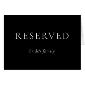 Black Wedding Minimalist Gereserveerde Bruid's Fam (Voorkant Horizontaal)