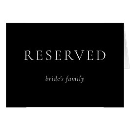 Black Wedding Minimalist Gereserveerde Bruid's Fam