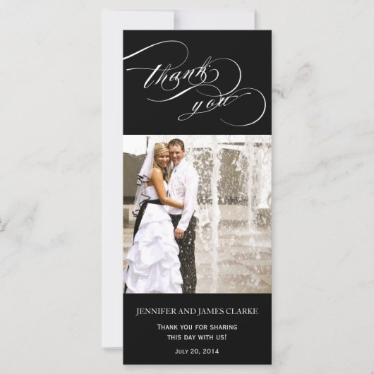 Black Wedding Photo Script Hartelijk dank (Voorkant)