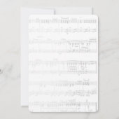 Black Wedding Ribbon op muziek Kaart (Achterkant)