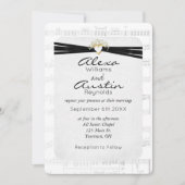 Black Wedding Ribbon op muziek Kaart (Voorkant)