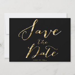 Black Wedding Save the Date Kaart Elegant