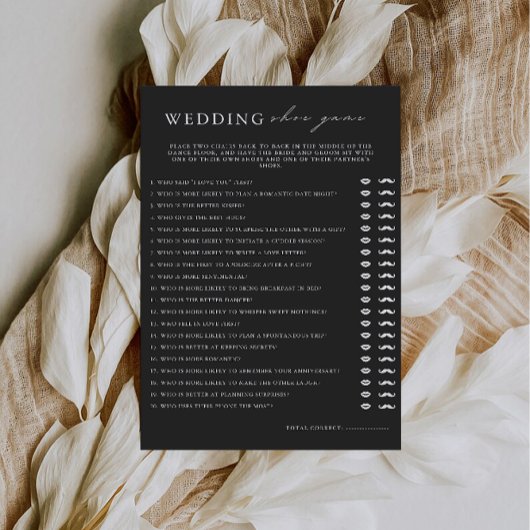 Black Wedding Shoe Game Sjabloon, Kaart