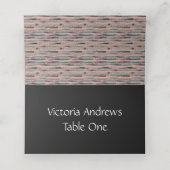 Black Wedding Table Seating Cards Plaatskaartje (Binnenkant ongevouwen)