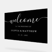 Black Wedding Welkom Acryl Bord (Hoek)