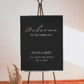 Black Wedding Welkomstbord Poster
