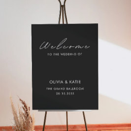 Black Wedding Welkomstbord Poster