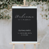 Black Wedding Welkomstbord Poster