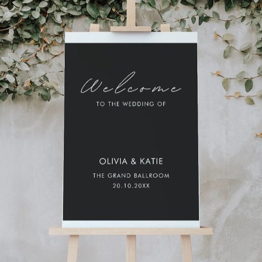Black Wedding Welkomstbord Poster