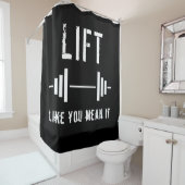 Black Weightlift Fitness Gym Douchegordijn (In situ)