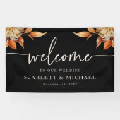 Black Welcome Wedding Banner (Horizontaal)