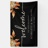 Black Welcome Wedding Banner (Verticaal)