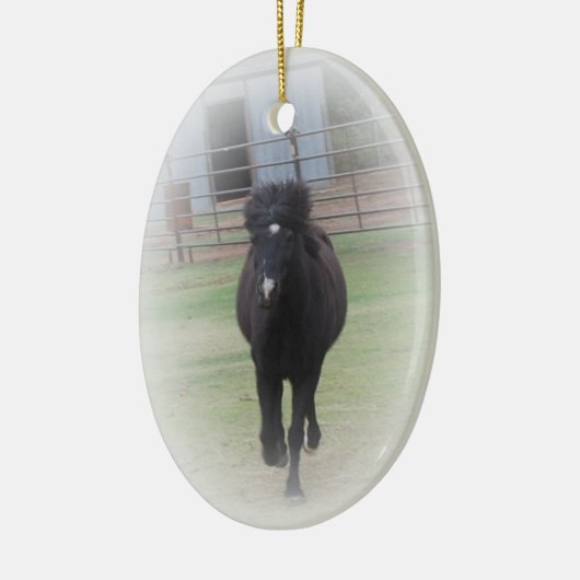 Black Welsh Pony Ornament (Links)