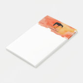 Black Western Horse Silhouette op Waterverf Post-it® Notes (Schuin)