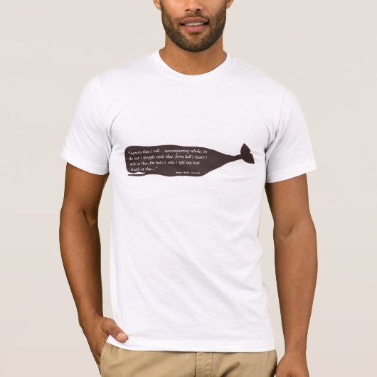 Black Whale Moby Dick Quote T-shirt (Voorkant)