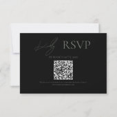 Black Where Forever Begins Sage Wedding RSVP Kaart (Voorkant)